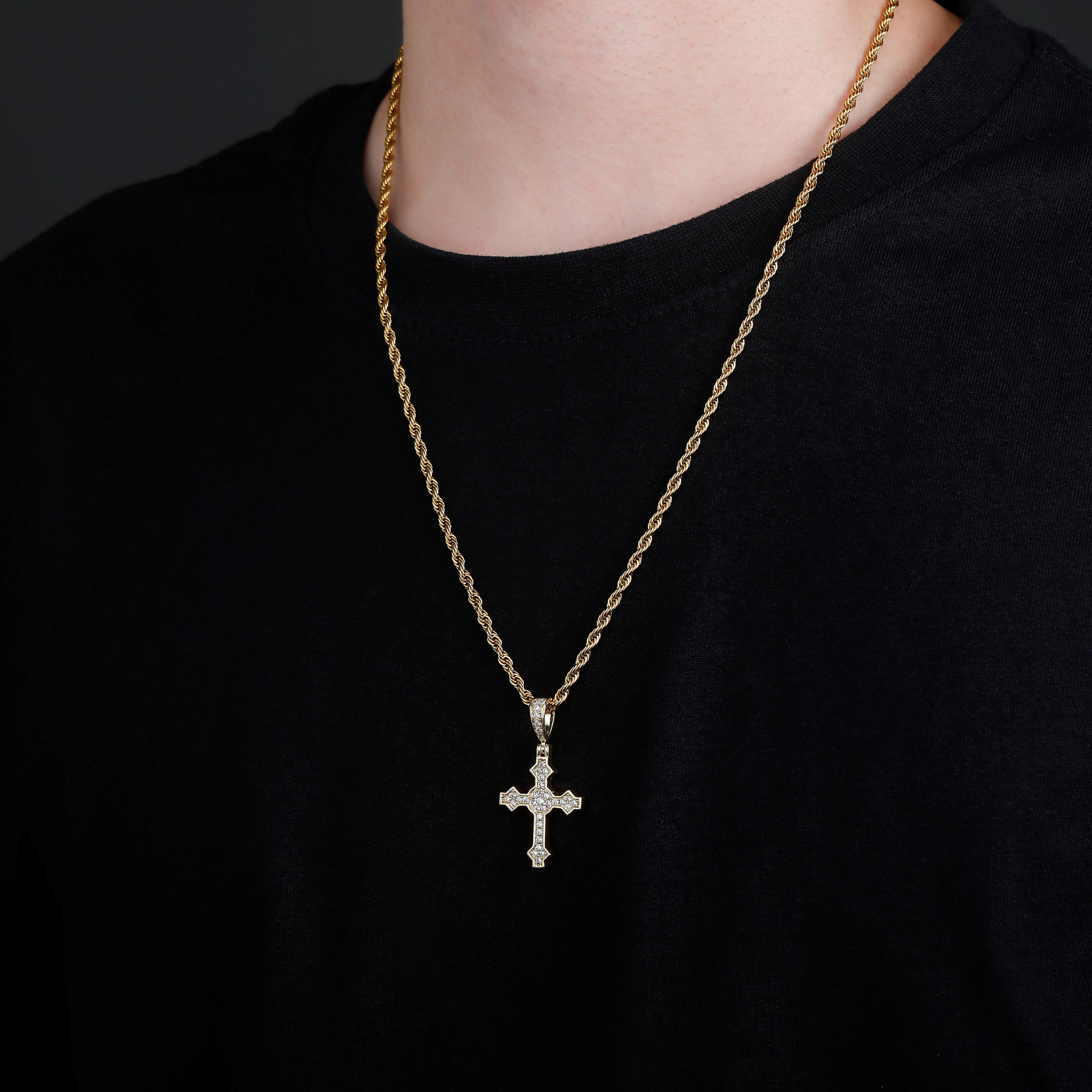 Trinity Radiance Cross Pendant