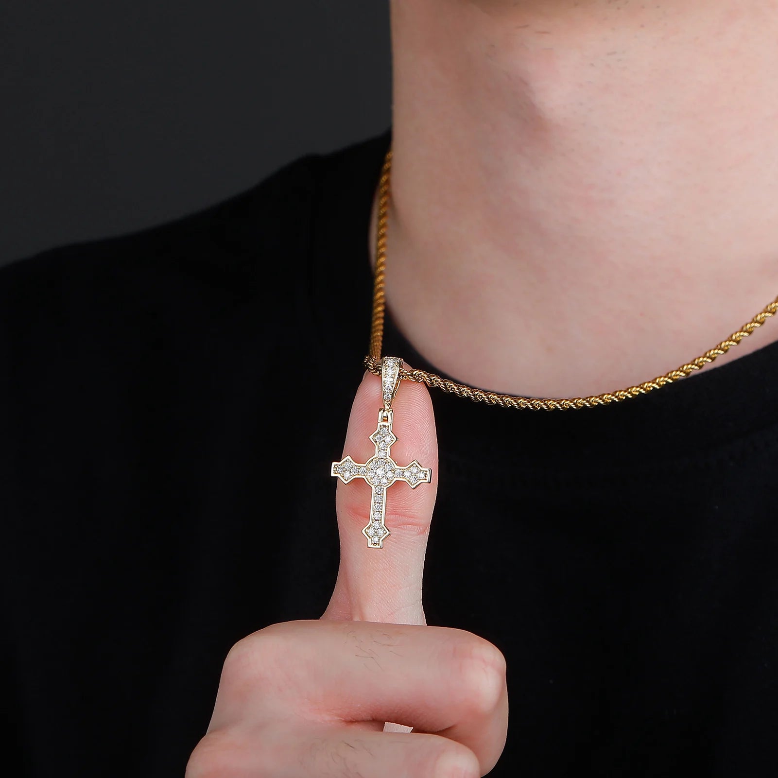 Trinity Radiance Cross Pendant