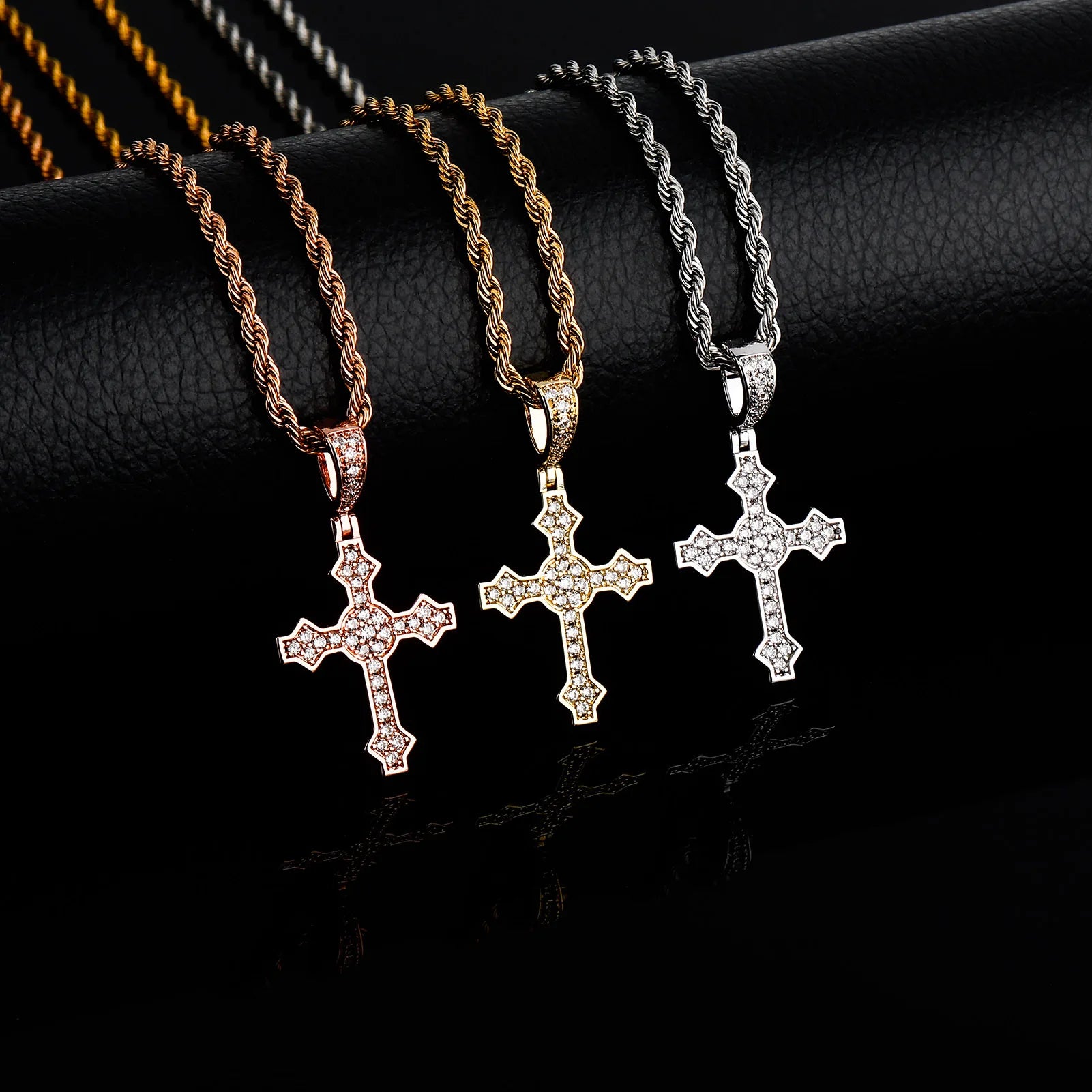 Trinity Radiance Cross Pendant